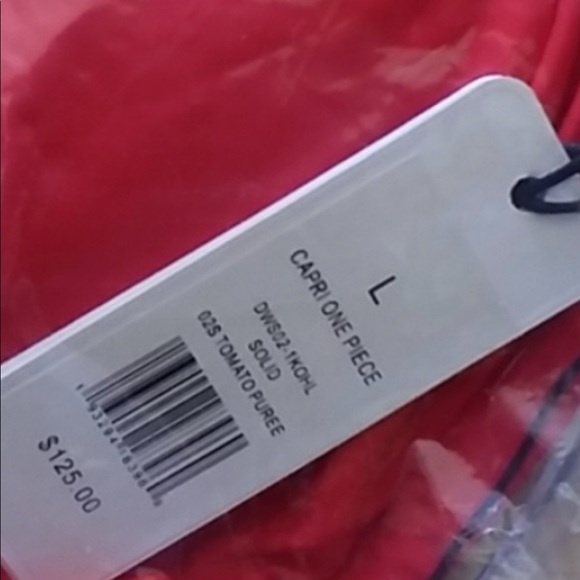 WeWoreWhat Tomato Red Capri Strapless Swimsuit - Picture 2 of 2